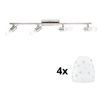 Eglo - LED akcentinis šviestuvas MY CHOICE 4xE14/4W/230V matinis chromas/balta