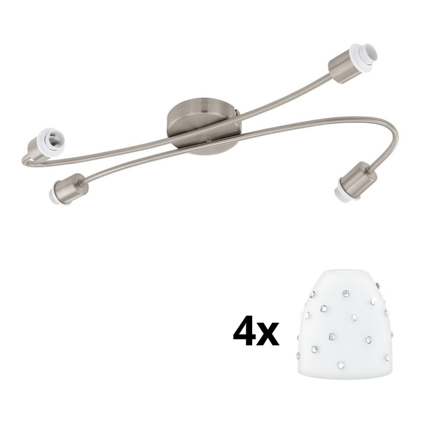 Eglo - LED akcentinis šviestuvas MY CHOICE 4xE14/4W/230V matinis chromas/balta
