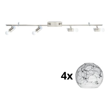 Eglo - LED akcentinis šviestuvas MY CHOICE 4xE14/4W/230V  matinis chromas/balta/juoda