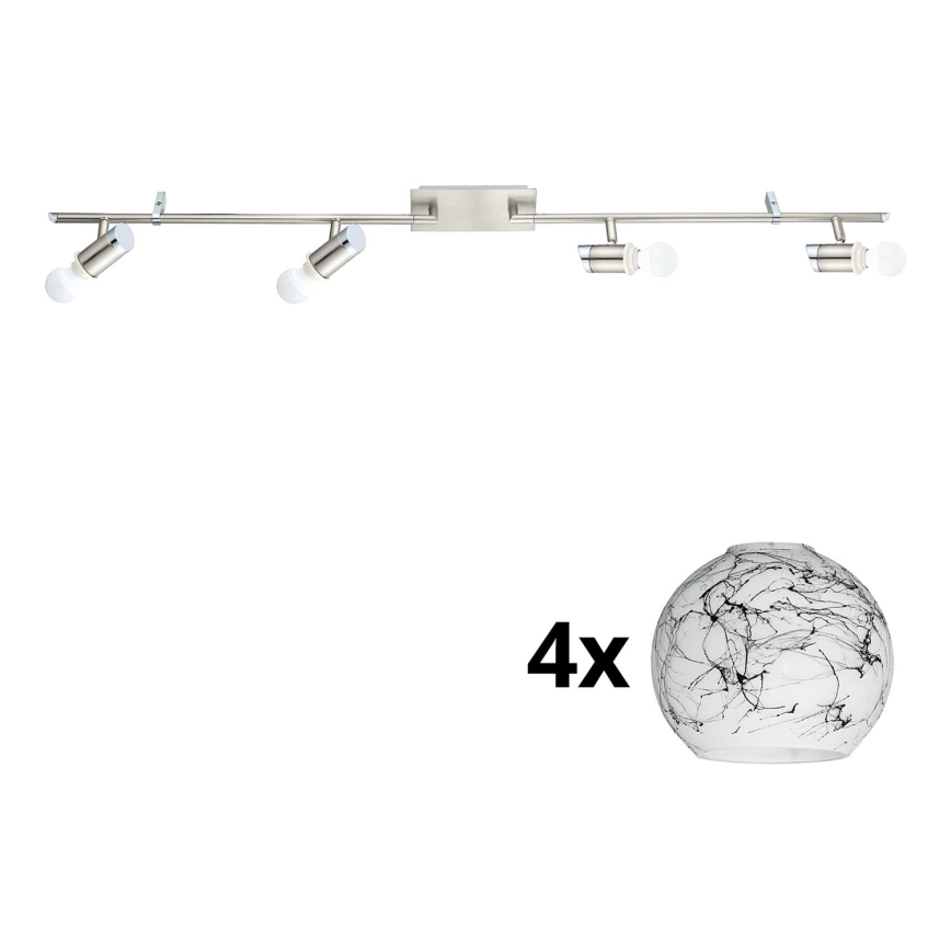 Eglo - LED akcentinis šviestuvas MY CHOICE 4xE14/4W/230V  matinis chromas/balta/juoda