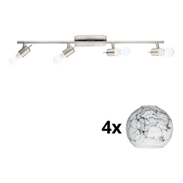 Eglo - LED akcentinis šviestuvas MY CHOICE 4xE14/4W/230V matinis chromas/balta/juoda