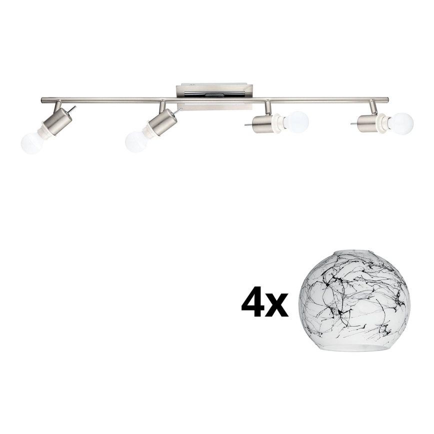 Eglo - LED akcentinis šviestuvas MY CHOICE 4xE14/4W/230V matinis chromas/balta/juoda