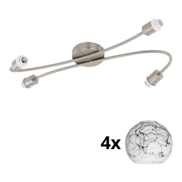 Eglo - LED akcentinis šviestuvas MY CHOICE 4xE14/4W/230V matinis chromas/balta/juoda