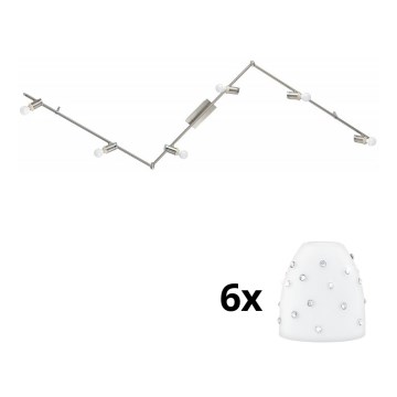 Eglo - LED akcentinis šviestuvas MY CHOICE 6xE14/4W/230V matinis chromas/balta
