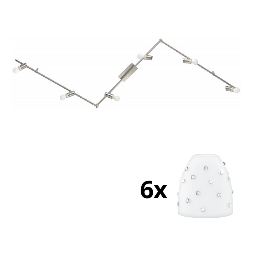 Eglo - LED akcentinis šviestuvas MY CHOICE 6xE14/4W/230V matinis chromas/balta