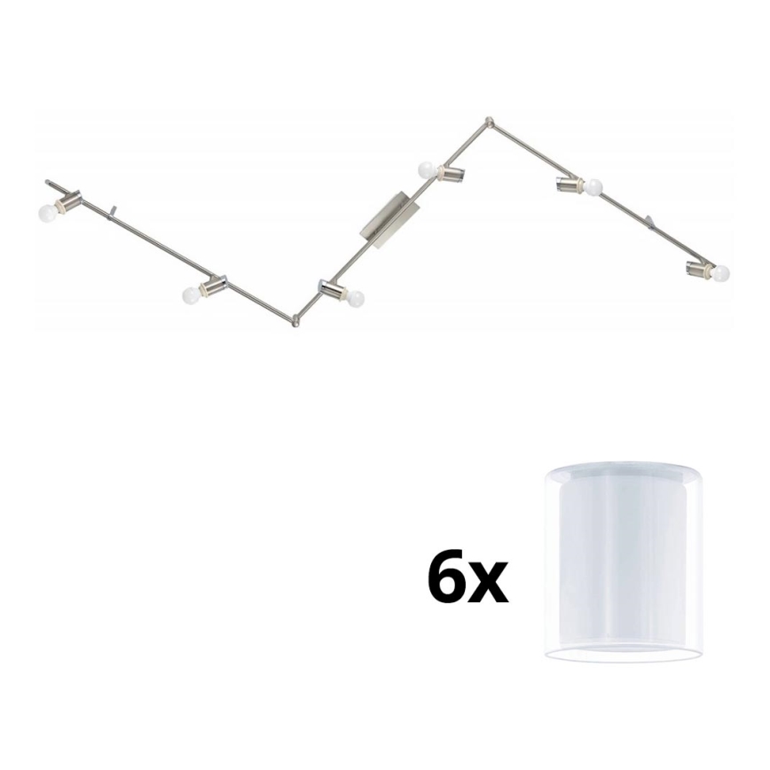 Eglo - LED akcentinis šviestuvas MY CHOICE 6xE14/4W/230V matinis chromas/balta