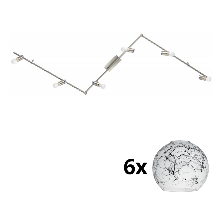 Eglo - LED akcentinis šviestuvas MY CHOICE 6xE14/4W/230V matinis chromas/balta/juoda