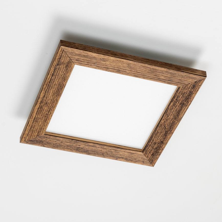 Eglo - LED Ant pagrindo montuojama panelė SALOBRENA-RW WOOD LED/17W/230V 2700/4000K 34x34 cm ruda