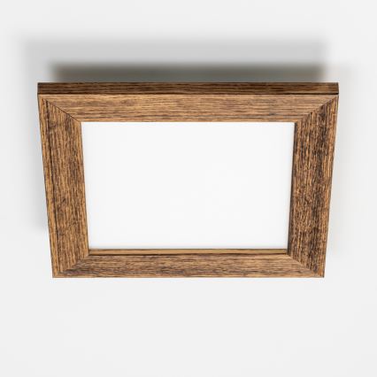 Eglo - LED Ant pagrindo montuojama panelė SALOBRENA-RW WOOD LED/17W/230V 2700/4000K 34x34 cm ruda
