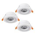 Eglo - LED įleidžiamų šviestuvų rinkinys (3 vnt.) LED/4,8W/230V, baltas