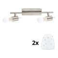 Eglo - LED Įmontuojamas šviestuvas MY CHOICE 2xE14/4W/230V matinio chromo/baltas