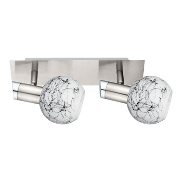 Eglo - LED Įmontuojamas šviestuvas MY CHOICE 2xE14/4W/230V matinio chromo/baltas/juodas