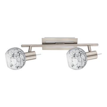 Eglo - LED Įmontuojamas šviestuvas MY CHOICE 2xE14/4W/230V matinio chromo/baltas/juodas