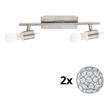 Eglo - LED įmontuojamas šviestuvas MY CHOICE 2xE14/4W/230V matinio chromo