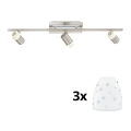 Eglo - LED Įmontuojamas šviestuvas MY CHOICE 3xE14/40W/230V matinio chromo/baltas