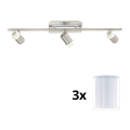 Eglo - LED Įmontuojamas šviestuvas MY CHOICE 3xE14/40W/230V matinio chromo/baltas