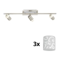 Eglo - LED Įmontuojamas šviestuvas MY CHOICE 3xE14/40W/230V matinio chromo/baltas