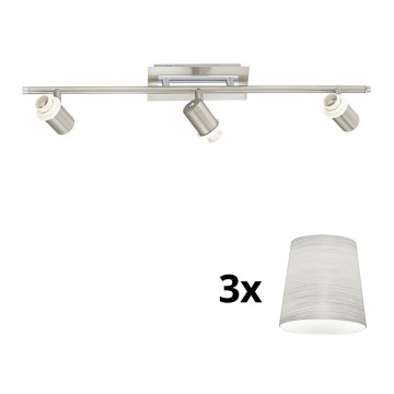 Eglo - LED Įmontuojamas šviestuvas MY CHOICE 3xE14/40W/230V matinio chromo/kremas