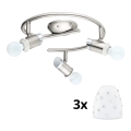 Eglo - LED Įmontuojamas šviestuvas MY CHOICE 3xE14/4W/230V matinio chromo/baltas