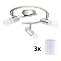 Eglo - LED Įmontuojamas šviestuvas MY CHOICE 3xE14/4W/230V matinio chromo/baltas
