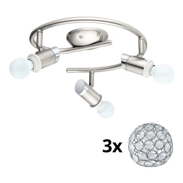 Eglo - LED įmontuojamas šviestuvas MY CHOICE 3xE14/4W/230V matinio chromo
