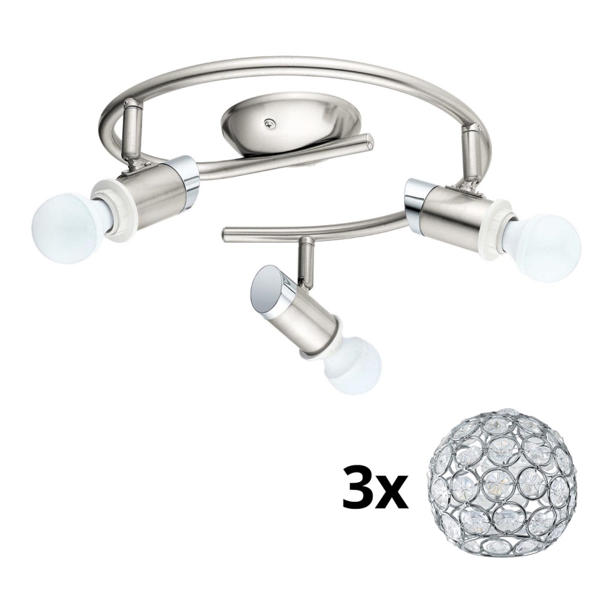 Eglo - LED įmontuojamas šviestuvas MY CHOICE 3xE14/4W/230V matinio chromo