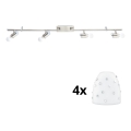 Eglo - LED Įmontuojamas šviestuvas MY CHOICE 4xE14/4W/230V matinio chromo/baltas