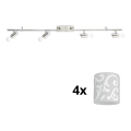Eglo - LED Įmontuojamas šviestuvas MY CHOICE 4xE14/4W/230V matinio chromo/baltas
