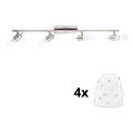 Eglo - LED Įmontuojamas šviestuvas MY CHOICE 4xE14/4W/230V matinio chromo/baltas