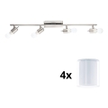 Eglo - LED Įmontuojamas šviestuvas MY CHOICE 4xE14/4W/230V matinio chromo/baltas