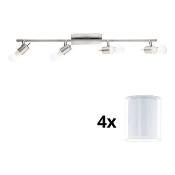 Eglo - LED Įmontuojamas šviestuvas MY CHOICE 4xE14/4W/230V matinio chromo/baltas