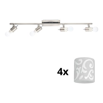 Eglo - LED Įmontuojamas šviestuvas MY CHOICE 4xE14/4W/230V matinio chromo/baltas