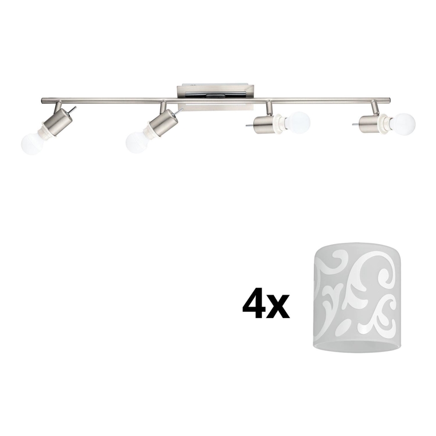 Eglo - LED Įmontuojamas šviestuvas MY CHOICE 4xE14/4W/230V matinio chromo/baltas