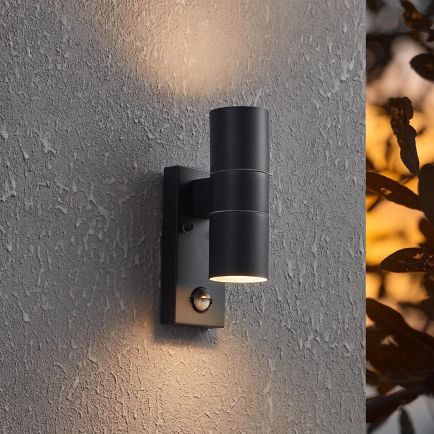 Eglo - LED Lauko sieninis šviestuvas su jutikliu 2xGU10/3W/230V IP44