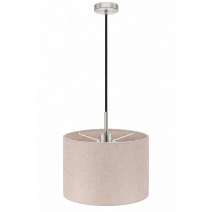 Eglo - LED liustra ant laido TUNJA 1xE27/60W/230V skersmuo 20 cm bėžinė/juoda