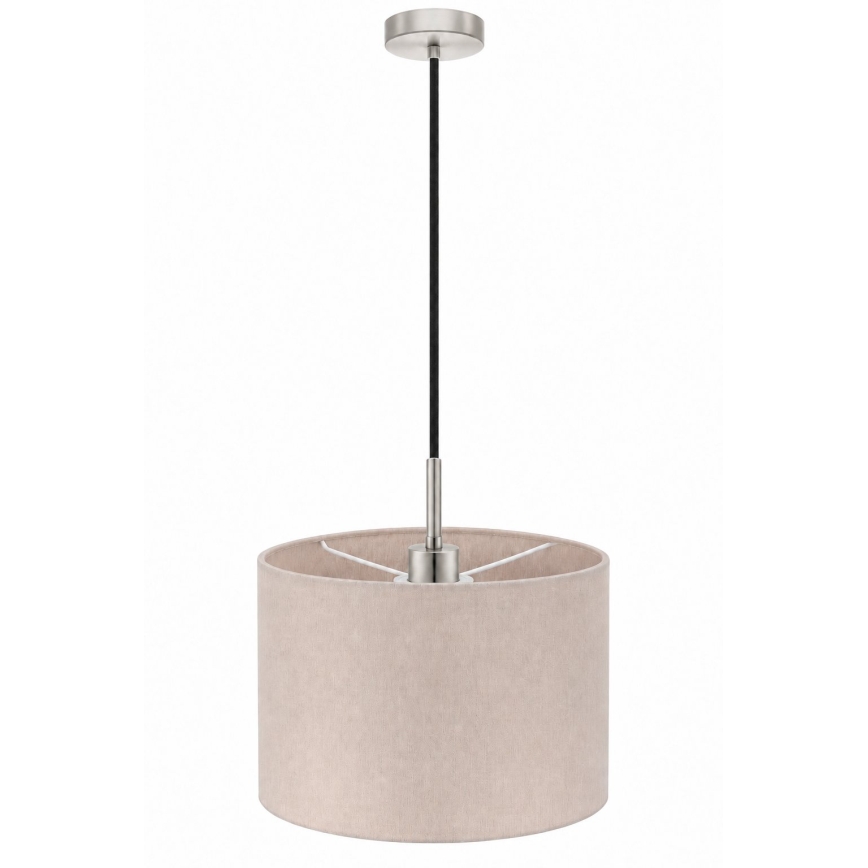 Eglo - LED liustra ant laido TUNJA 1xE27/60W/230V skersmuo 20 cm bėžinė/juoda