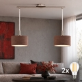 Eglo - LED liustra ant laido TUNJA 2xE27/60W/230V matinis chromas/ruda