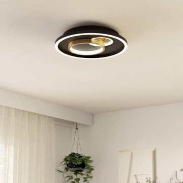Eglo - LED lubinis šviestuvas 1xLED/14W/230V + 1xLED/8,5W diametras 38 cm juoda/auksas