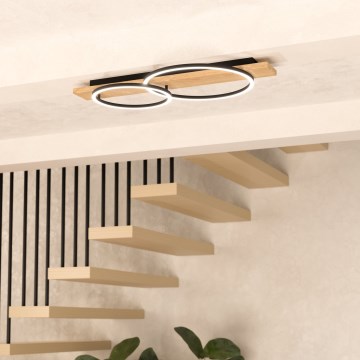 Eglo - LED lubinis šviestuvas 2xLED/12W/230V 3000K smėlio spalva/juoda