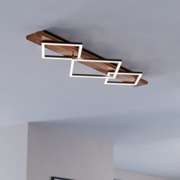 Eglo - LED lubinis šviestuvas 2xLED/13W/230V + LED/16W juoda/ruda