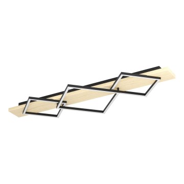 Eglo - LED lubinis šviestuvas 2xLED/13W/230V + LED/16W juodas/smėlinis