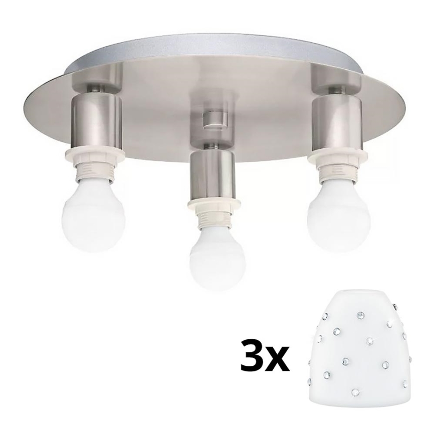 Eglo - LED lubinis šviestuvas MY CHOICE 3xE14/4W/230V matinis chromas/balta