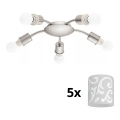 Eglo - LED Lubinis šviestuvas MY CHOICE 5xE14/4W/230V matinio chromo/baltas