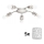 Eglo - LED Lubinis šviestuvas MY CHOICE 5xE14/4W/230V matinio chromo/baltas