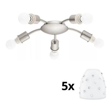 Eglo - LED lubinis šviestuvas MY CHOICE 5xE14/4W/230V  matinis chromas/balta