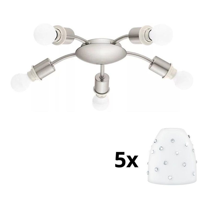 Eglo - LED lubinis šviestuvas MY CHOICE 5xE14/4W/230V  matinis chromas/balta