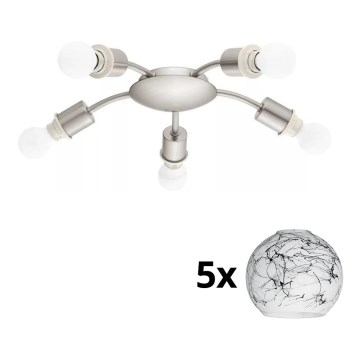 Eglo - LED lubinis šviestuvas MY CHOICE 5xE14/4W/230V  matinis chromas/balta/juoda