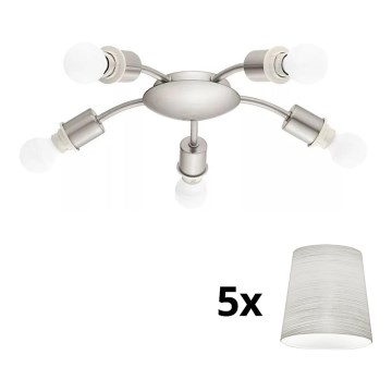 Eglo - LED lubinis šviestuvas MY CHOICE 5xE14/4W/230V  matinis chromas/kreminė