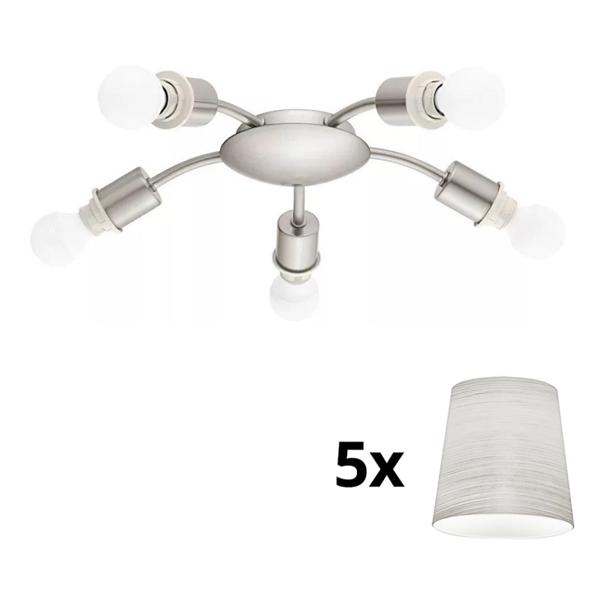 Eglo - LED lubinis šviestuvas MY CHOICE 5xE14/4W/230V  matinis chromas/kreminė