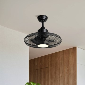 Eglo - LED lubinis ventiliatorius LED/15W/230V 3000/4000/5000K Ø 53 cm juodas + nuotolinis valdymas